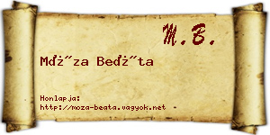 Móza Beáta névjegykártya